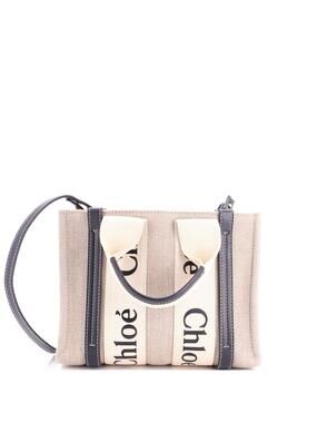 Chloe Woody Tote Canvas With Leather #294838C89B